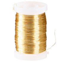 Prodotto Filo da fiorista, filo di mirto, filo decorativo, oro, 0,30 mm, 100 g, 3 pezzi, per lavori artigianali, creazione di gioielli e decorazioni