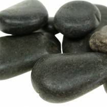 Ciottoli di fiume Nero opaco Pietre naturali Pietre decorative L15–60 mm L15–40 mm 2 kg