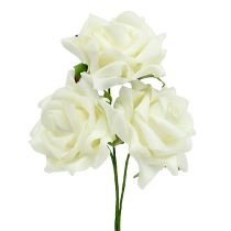 Prodotto Rosa di schiuma Ø7,5cm Crema 18 pezzi