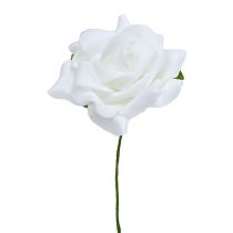 Prodotto Rosa in schiuma Ø 7,5 cm bianca 18 pezzi