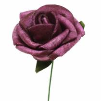 Prodotto Rosa in schiuma Ø3,5 cm malva 48 pz