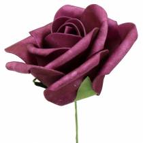 Prodotto Rosa in schiuma Ø10cm malva 8 pz