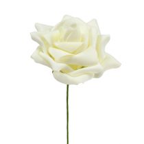 Prodotto Rosa in schiuma Ø 10 cm crema 8 pz