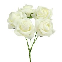 Prodotto Rose in schiuma Ø3,5 cm color crema, 48 pezzi