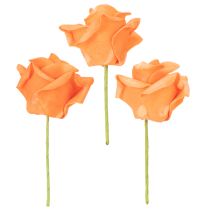 Prodotto Rosa artificiale arancione, fiore singolo da 5 cm, 100 pezzi