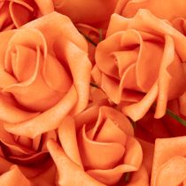 Prodotto Rosa artificiale arancione, fiore singolo da 5 cm, 100 pezzi