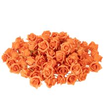 Prodotto Rosa artificiale arancione, fiore singolo da 5 cm, 100 pezzi