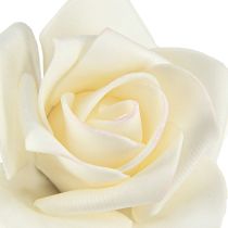 Prodotto Rose di schiuma Vaniglia Rose artificiali Ø6cm 27 pezzi