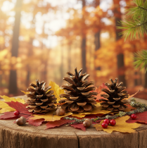 Prodotto Pigne nere 5cm naturali 5pz