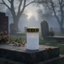 Prodotto Luce tombale a LED bianco, timer bianco caldo alimentato a batteria Ø6,8 H12,2cm