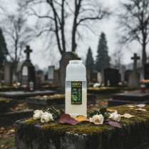 Prodotto Candela tombale, bianca, olio vegetale ICP, durata di combustione 4 giorni, H20cm