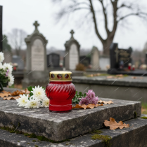 Prodotto Sfera di vetro leggera tombale Ø7,5 cm H10 cm 9 pz