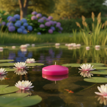 Prodotto Candela galleggiante per decorazioni festive da tavola di ogni tipo, 8 cm, 8 pezzi