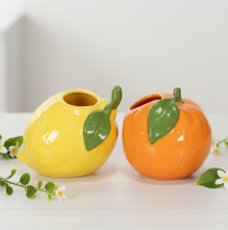 Prodotto Vaso per agrumi, arancia e limone, come accessorio d'arredo stravagante, decorazione estiva, 10 cm, 2 pezzi