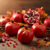 Prodotto Decorazione per finestra rossa artificiale di frutta decorativa di melograno 10,5 cm