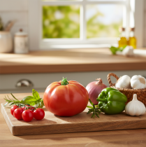 Prodotto Manichino per alimenti per pomodoro con carne artificiale di pomodoro Ø10 cm