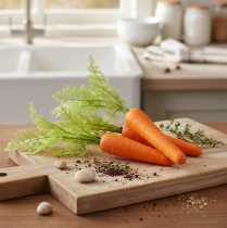 Prodotto Verdure artificiali carote decorative L30cm 3 pz