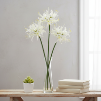 Prodotto Nerine Guernsey Giglio Fiore Artificiale Bianco Giallo Ø15cm L65cm