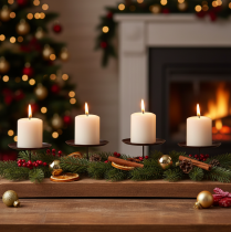 Prodotto Portacandele marrone Ø8cm 4 pz