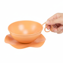 Prodotto Tazza decorativa Ø16cm H9cm con piastra in metallo, arancione, 2 pezzi