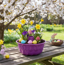 Prodotto Stampo per ciambella, in metallo, stampo decorativo per torte, viola, Ø23cm, H12cm