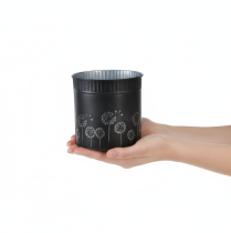 Prodotto Vaso per fiori di tarassaco, nero, Ø12,5cm, H14cm