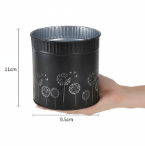Prodotto Vaso per fiori di tarassaco, nero, Ø9,5 cm, H11 cm
