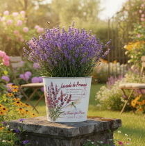 Prodotto Vaso in metallo, colore lavanda, Ø24cm H21cm