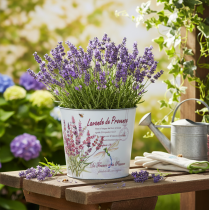 Prodotto Vaso in metallo, colore lavanda, Ø21cm H18cm