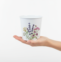 Prodotto Vaso per piante, fioriera, lamiera, fioriera Ø15cm H14cm