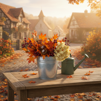 Prodotto Vaso da fiori in metallo con manici, secchiello decorativo, Ø21cm H19.5cm