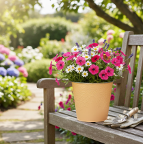 Prodotto Vaso in metallo, arancione pastello, Ø13,5 cm H12,5 cm