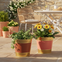 Prodotto Vaso/fioriera in metallo, Ø26cm H22cm, 4 pezzi