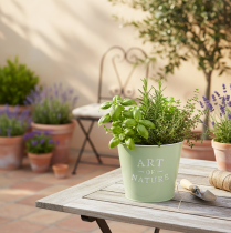 Prodotto Vaso da fiori in zinco Art of Nature verde menta Ø17,5cm H15cm