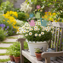 Prodotto Decorazioni per annaffiatoi, ideali per decorare il giardino o i vasi di fiori in primavera (12 pezzi)