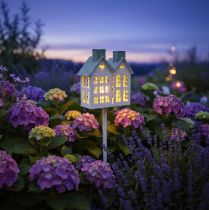 Prodotto Casa per lumini da tè su bastoncino - Decorazione accogliente per un'atmosfera festosa in giardino e sul balcone - 80 cm