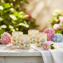 Prodotto Lanterna decorativa in vetro con motivo floreale per un tocco di stile alla casa, 8 cm, 4 pezzi.