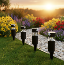 Prodotto Lampada solare da giardino con sensore di movimento, LED, 34 cm
