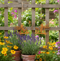 Prodotto Ape decorativa in metallo, finitura ruggine, decorazione da giardino da appendere, Ø14cm, 4 pezzi
