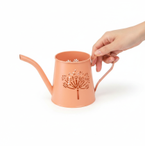 Prodotto Annaffiatoi decorativi in metallo, con motivo a dente di leone arancione, portacandele, 12 cm, 2 pezzi