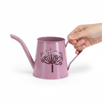 Prodotto Annaffiatoio decorativo in metallo, con disegno di dente di leone rosa, 12 cm, 2 pezzi