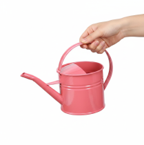 Prodotto Annaffiatoio decorativo in metallo, vaso di fiori rosa, 1,25 l, per interni/esterni, balcone
