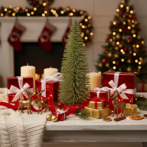 Prodotto Albero di Natale artificiale verde per decorazioni invernali, 70 cm