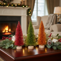 Prodotto Albero di Natale artificiale, albero decorativo per la tavola, 31 cm, 3 pezzi