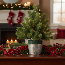 Prodotto Rami artificiali di abete verde per decorazioni invernali, 25 cm, 24 pezzi