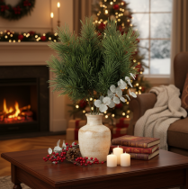 Prodotto Rami di pino artificiali per decorazioni invernali, 40 cm, 4 pezzi