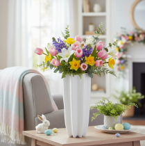 Prodotto Vaso da fiori scanalato, moderno, decorativo, 38 cm