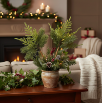Prodotto Ramo di abete artificiale per decorazioni festive, 22 cm, 2 pezzi