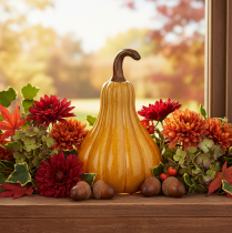 Prodotto Zucca decorativa per la tavola di Halloween, 18 cm