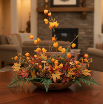 Prodotto Pianta artificiale di lanterna cinese, ramo di Physalis con fiori, 95 cm